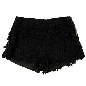 Zara Crochet Lace Shorts Women Small Black Shorty Whimsigoth Retro Bloomers 25x2